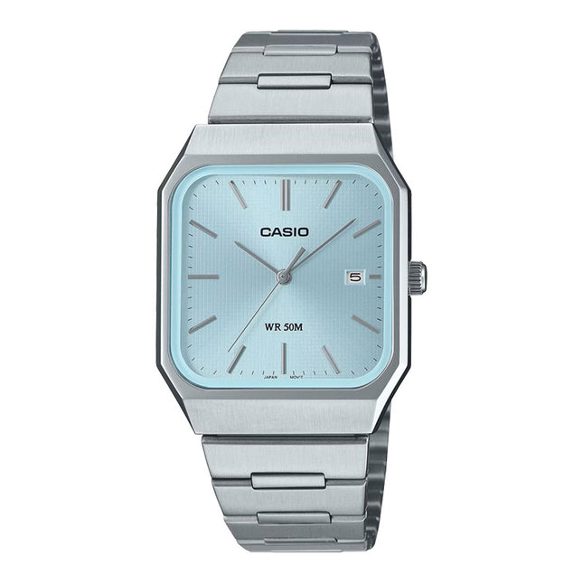 Casio General MTP-B185D-2A2VDF Men Light Blue Dial Stainless Steel Band