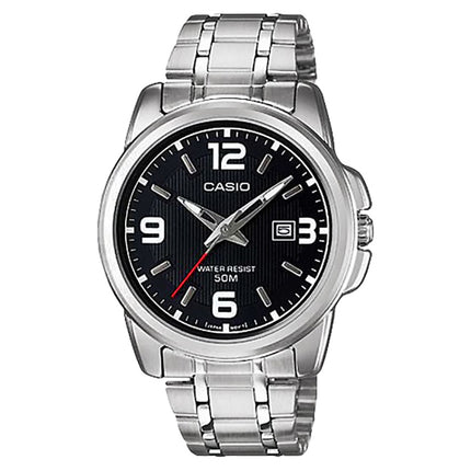 Casio General LTP-1314D-1AVDF Enticer Ladies Black Dial Stainless Steel Band