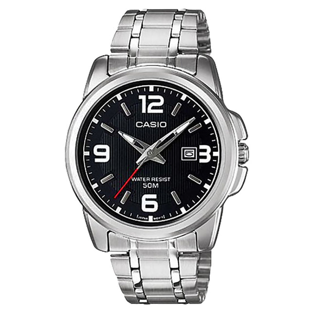 Casio General LTP-1314D-1AVDF Enticer Ladies Black Dial Stainless Steel Band