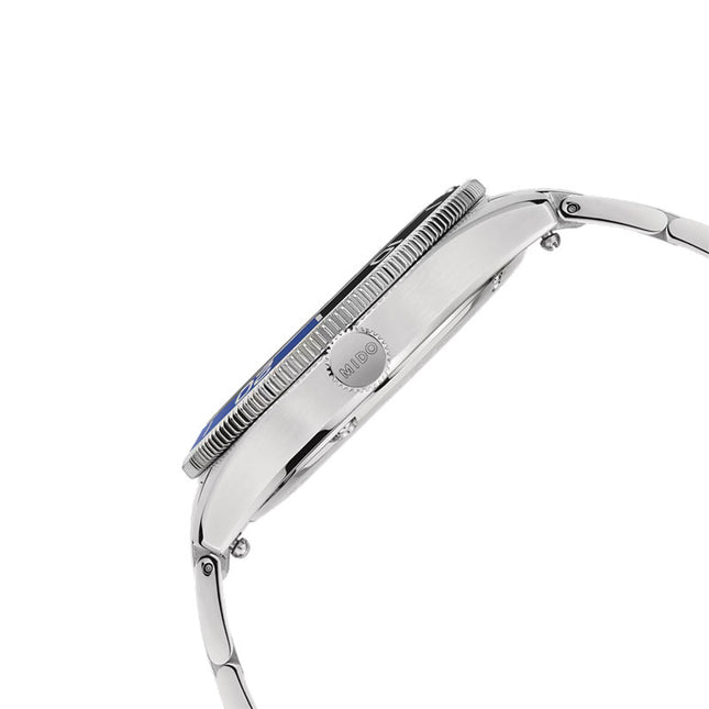 Mido Ocean Star 39 M026.907.11.041.00 80th Anniversary Blue Pattern Dial St. Steel Strap