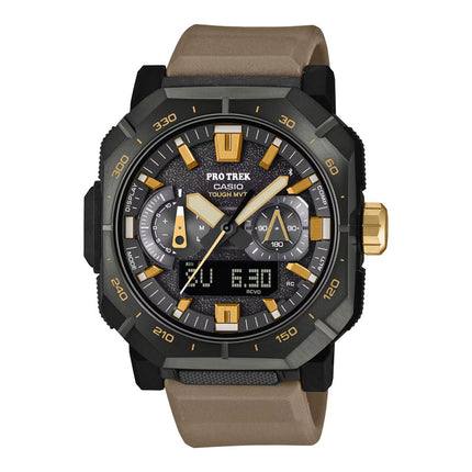Casio Pro Trek PRW-B1000-5DR Tough Solar Digital Analog Dial Brown Rubber CNF Band