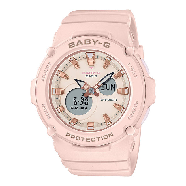 Casio Baby-G BGA-275-4ADR Ladies Digital Analog Dial Misty Pink Resin Band