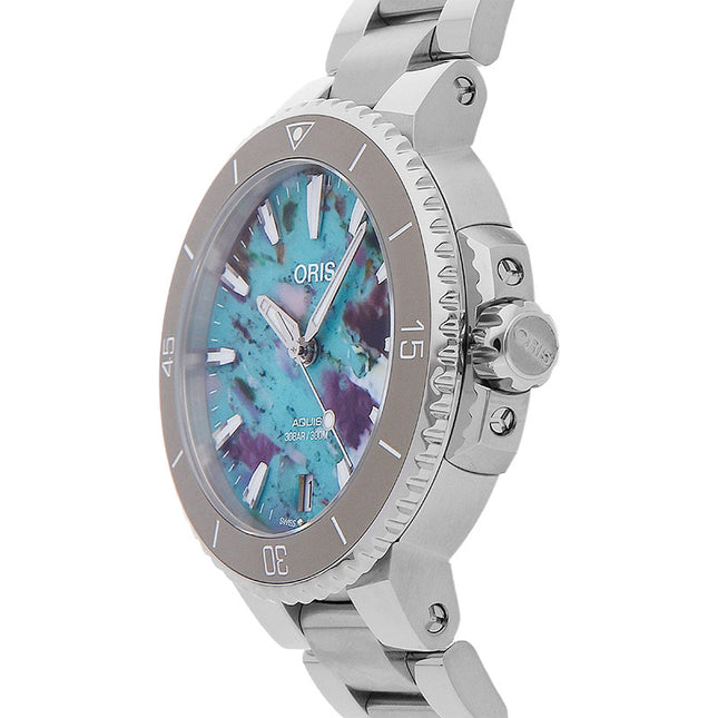 Oris Aquis 01-733-7770-4150-SET Date Upcycle Multicolor Dial Stainless Steel Strap