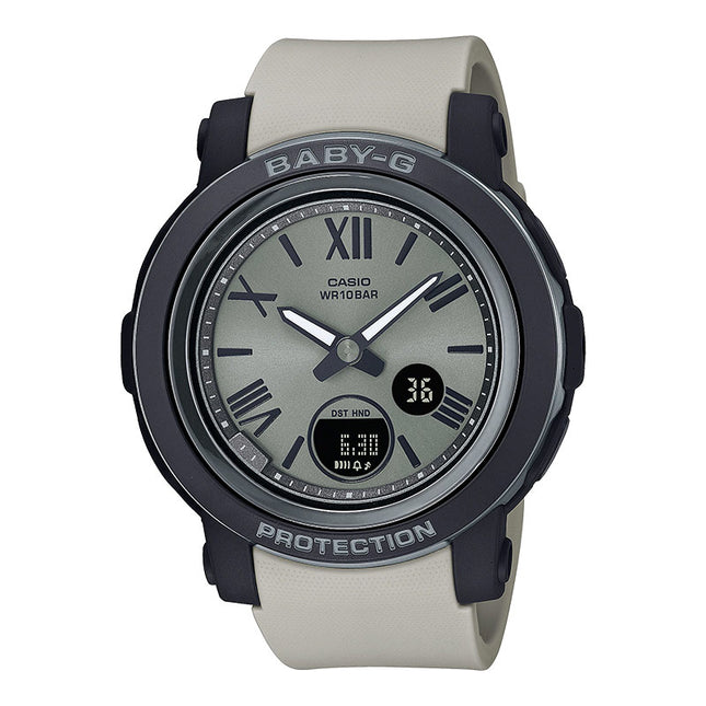 Casio Baby-G BGA-290-8ADR Standard Ladies Grey Digital Analog Dial Light Grey Resin Band