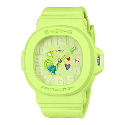 Casio Baby-G BGA-10-3ADR Playful Hearts Series Analog Dial Green Resin Band