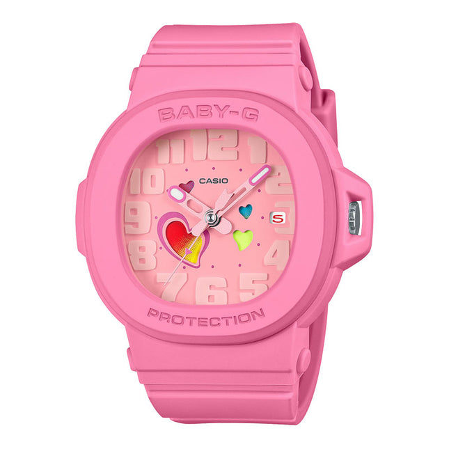 Casio Baby-G BGA-10-4ADR Playful Hearts Series Analog Dial Pink Resin Band