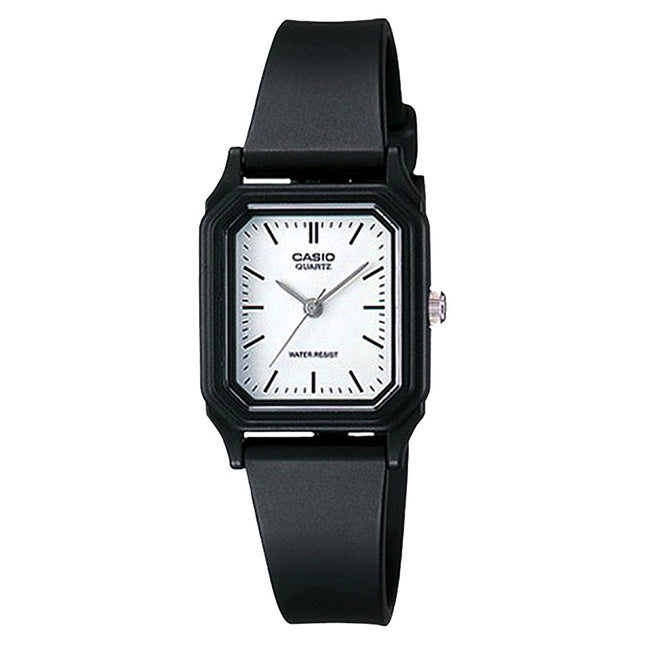 Casio General LQ-142-7EDF White Dial Black Resin Band