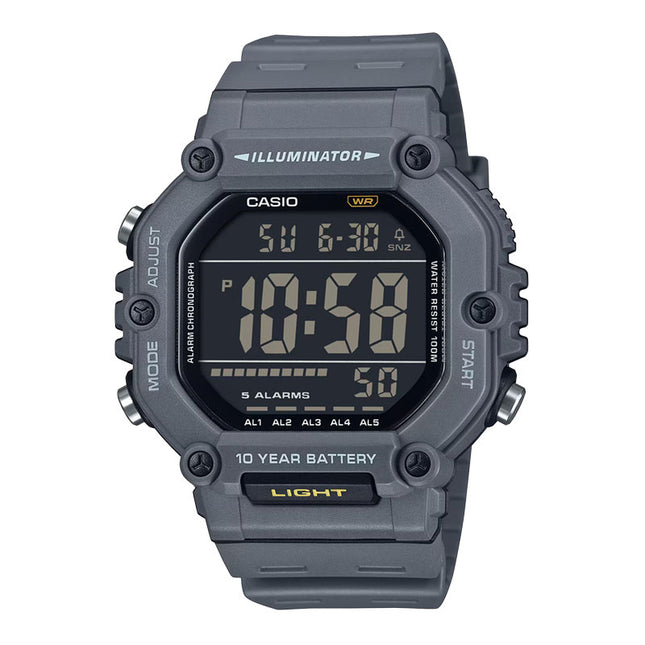 Casio General AE-1600H-8BVDF Digital Dial Gray Resin Band