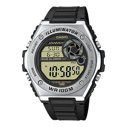 Casio General MWD-100H-9AVDF Men Illuminator Digital Dial Black Resin Band