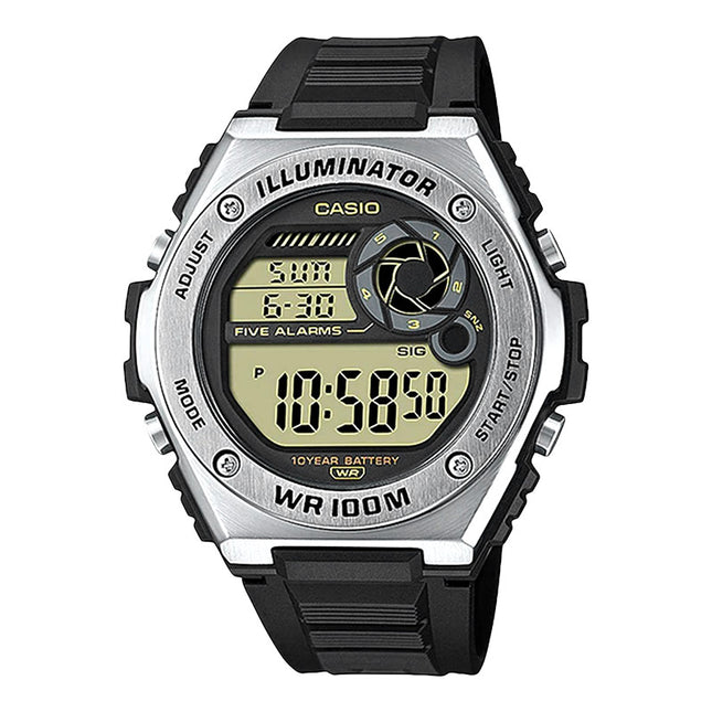 Casio General MWD-100H-9AVDF Men Illuminator Digital Dial Black Resin Band