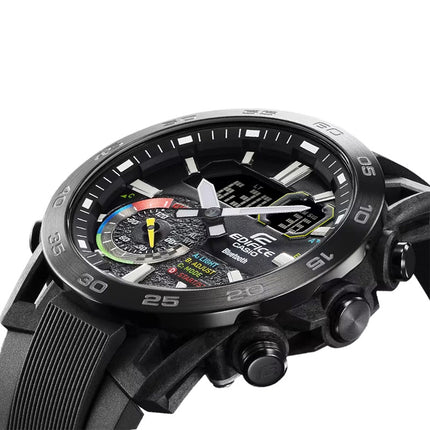 Casio Edifice ECB-40MP-1ADF Sospensione Racing Multicolor Digital Analog Dial Black Resin Band