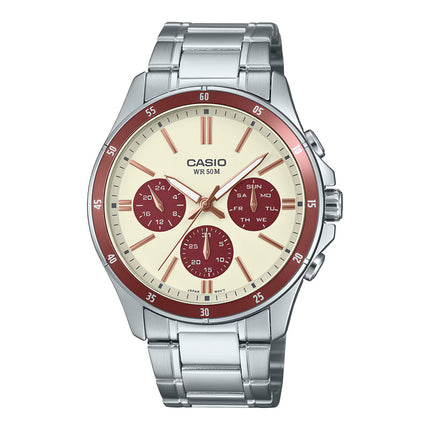 Casio General MTP-1374D-5A2VDF Enticer Men Dual Tone Dial Stainless Steel Band