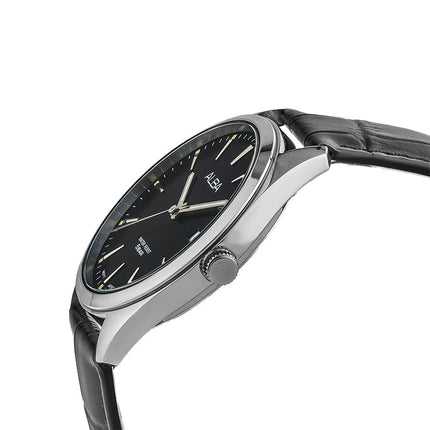 Alba AS9R05X1 Men Black Dial Black Leather Strap