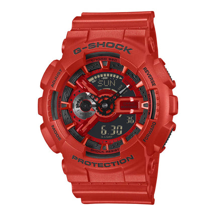 Casio G-Shock GA-110RRB-4ADR Iconic Red Series Digital Analog Dial Red Resin Band