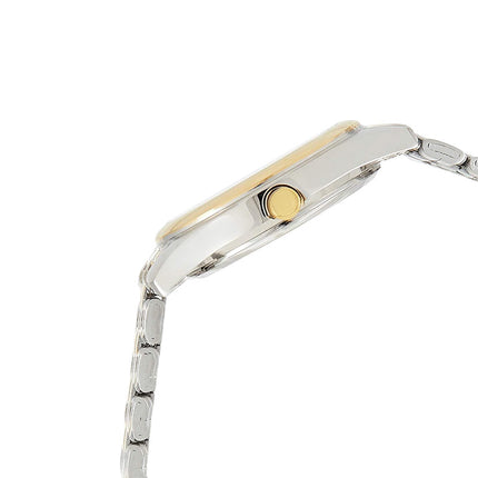 Casio General LTP-1129G-7ARDF Ladies Analog White Dial Dual Tone Stainless Steel Band