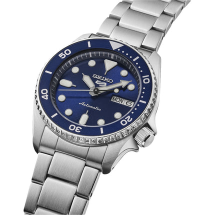 Seiko 5 Sports SRPL77K1 SKX Series New Colour Collection Street Blue Dial Stainless Steel Strap
