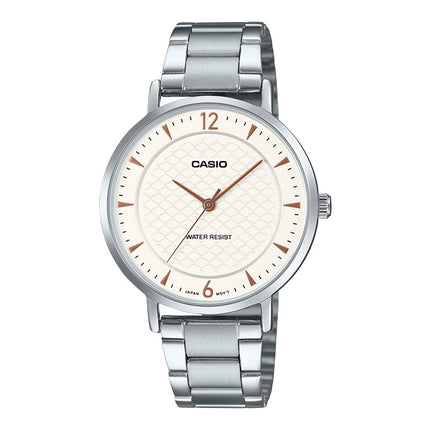 Casio General LTP-VT04D-7ADF Ladies White Dial Stainless Steel Band