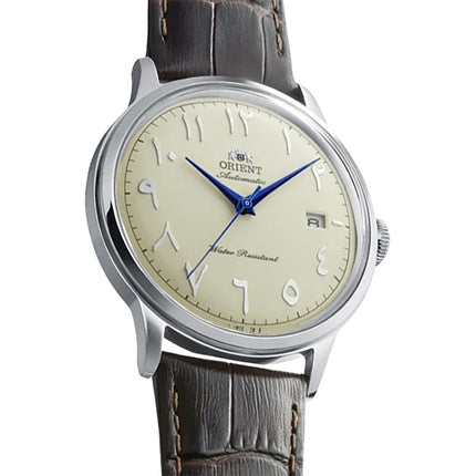 Orient Classic RA-AC0039Y Bambino Automatic Ivory Arabic Dial Brown Leather Strap