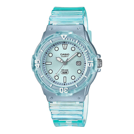 Casio General LRW-200HS-2EVDF Ladies Transparent Series Blue Dial Blue Transparent Resin Band