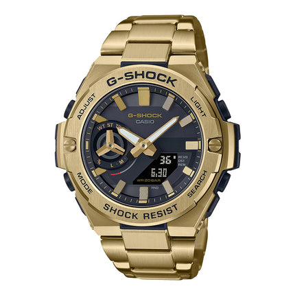 Casio G-Shock G-Steel GST-B500GD-9ADR Tough Solar Digital Analog Dial Gold Stainless Steel Band