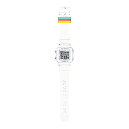 Casio Baby-G + Plus BGD-10L-7DR Ladies Digital Dial White Resin Band