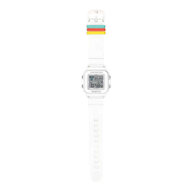 Casio Baby-G + Plus BGD-10L-7DR Ladies Digital Dial White Resin Band