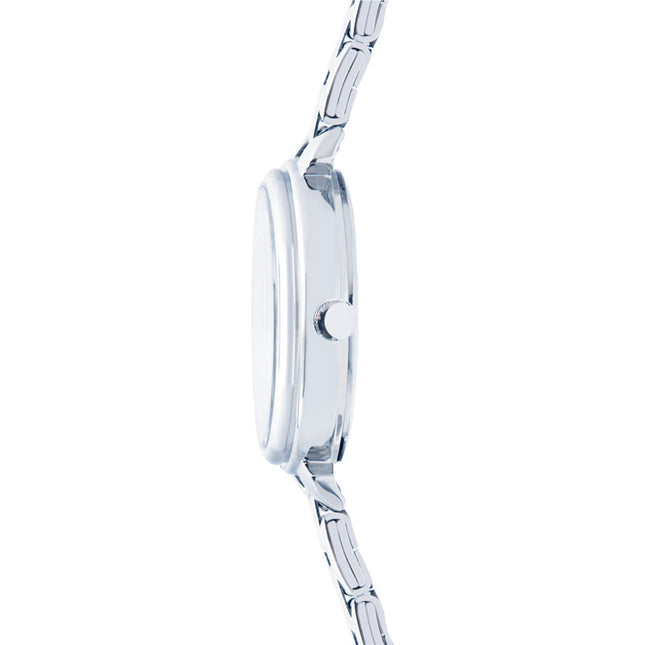 Alba Fashion AH7EV9X1 Ladies Analog Blue Dial Stainless Steel Strap