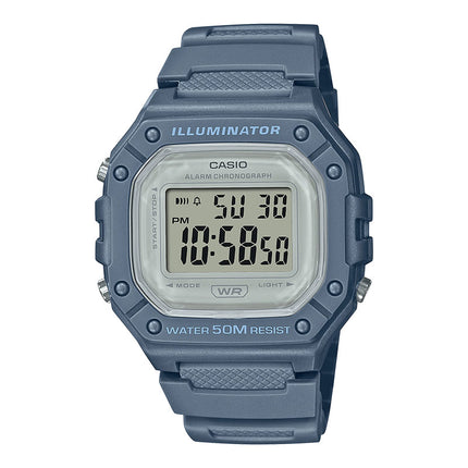 Casio General W-218HC-2AVDF Illuminator Digital Dial Denim Blue Resin Band