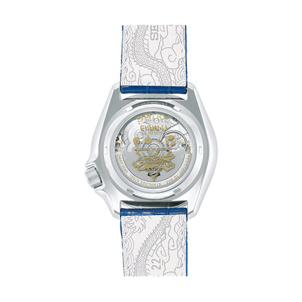 Seiko 5 Sports SRPF17K1 Street Fighter Chun-Li Blue Jade Model Blue Leather Strap Limited Edition