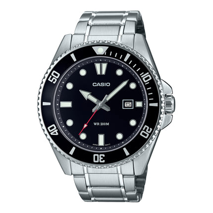 Casio General MDV-107D-1A1VDF Men Black Duro Stainless Steel Band