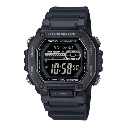 Casio General MWD-110HB-1BVDF Men Illuminator Digital Dial Black Resin Band