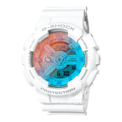 Casio G-Shock GA-110TL-7ADR Beach Time Lapse Series Digital Analog Dial White Resin Band