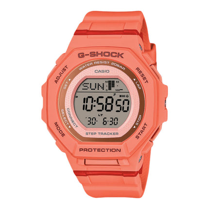 Casio G-Shock GMD-B300SC-4DR G-Squad Step Tracker Digital Dial Coral Orange Resin Band