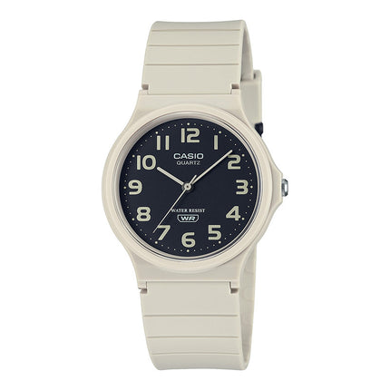 Casio General MQ-24UC-8BDF Black Dial Matte Beige Resin Band