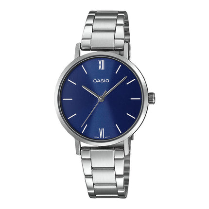 Casio General LTP-VT02D-2AUDF Ladies Blue Dial Stainless Steel Band