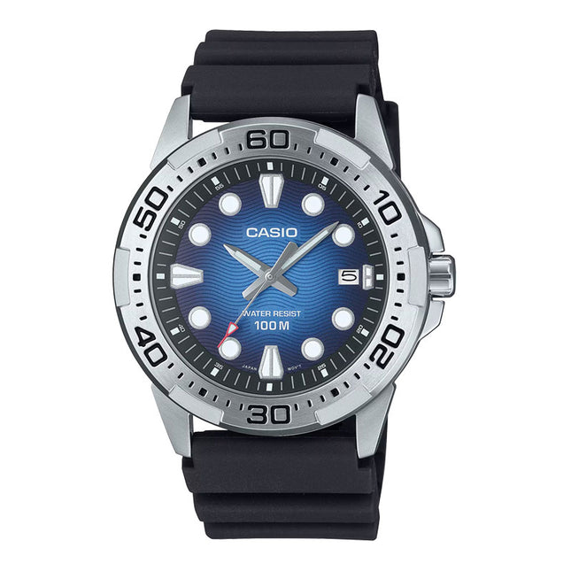 Casio General MTD-140-2AVDF Men Analog Blue Dial Black Resin Band