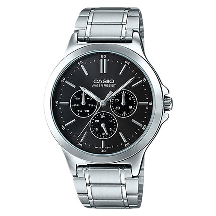 Casio General MTP-V300D-1AUDF Men Black Dial Stainless Steel Band