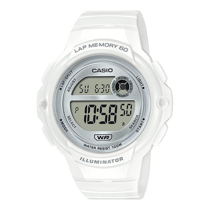 Casio General LWS-1200H-7A1VDF Digital Dial White Resin Band