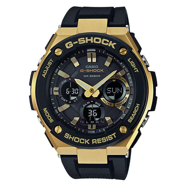 Casio G-Shock G-Steel GST-S100G-1ADR Tough Solar Digital Analog Dial Black Resin Band
