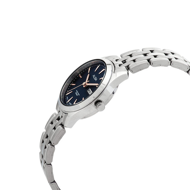 Alba AN8077X1_AJ6181X1 Couple Blue Dial Stainless Steel Strap