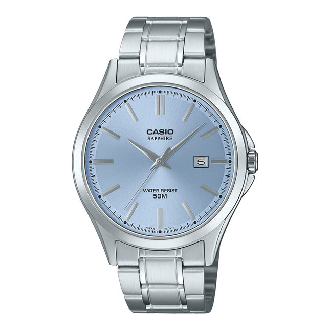 Casio General MTS-115D-2A2VDF Men Light Blue Dial Stainless Steel Band