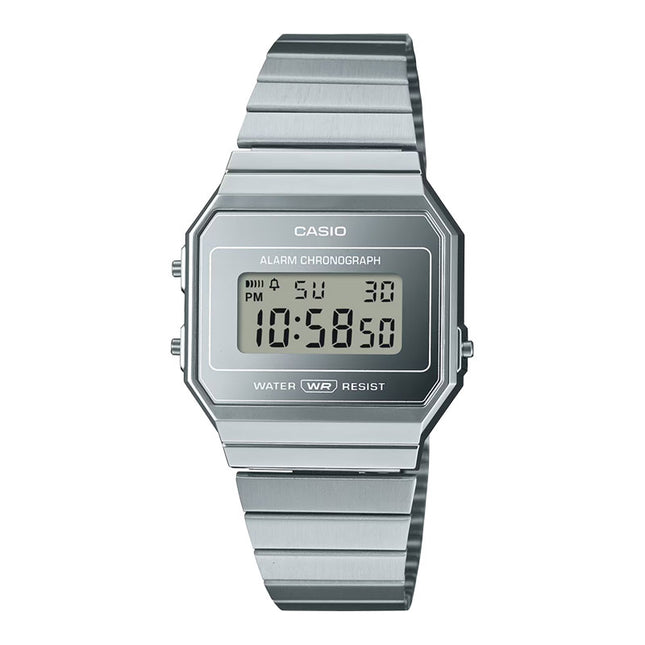 Casio General Vintage A700WEV-7ADF Digital Silver Dial Stainless Steel Strap
