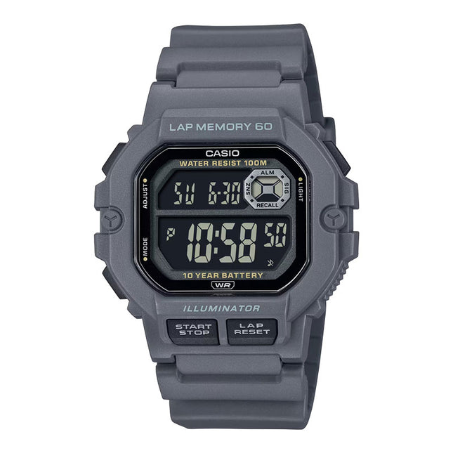 Casio General WS-1400H-8BVDF Illuminator Sports Gear Digital Dial Gray Resin Band