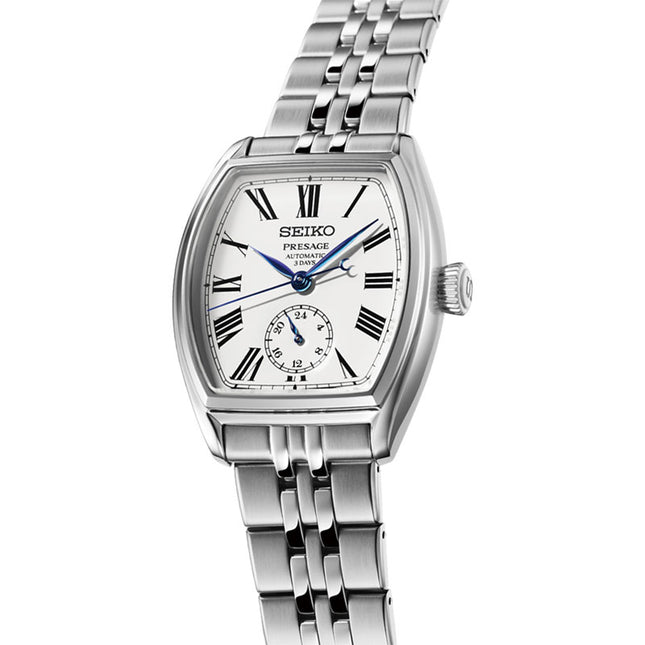 Seiko Presage SPB537J1 Classic Craftmanship Tonneau Enamel Dial Stainless Steel Strap