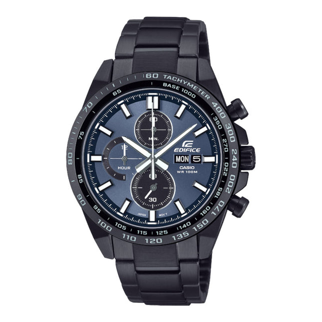 Casio Edifice EFR-574DC-2AVUDF Chronograph Blue Dial Black Stainless Steel Band
