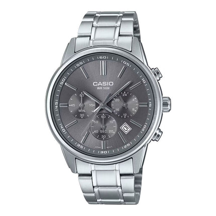 Casio General MTP-E515D-8AVDF Chronograph Men Grey Dial Stainless Steel Band