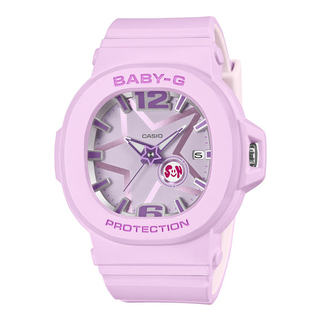 Casio Baby-G BGA-10D-6ADR Pop Spacious Series Analog Dial Purple Resin Band