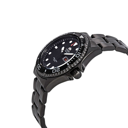 Orient Black Ray Raven II TAA02003B Automatic Black Dial Gunmetal Stainless Steel Strap