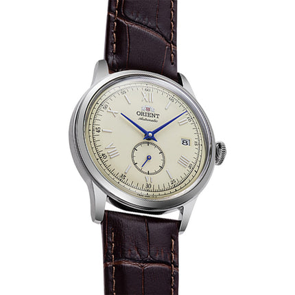 Orient Classic RA-AP0105Y Bambino 38 Small Seconds Automatic Ivory Dial Brown Leather Strap