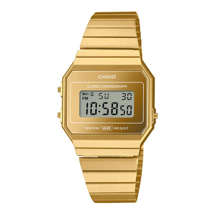 Casio General Vintage A700WEVG-9ADF Digital Gold Dial Gold Stainless Steel Band